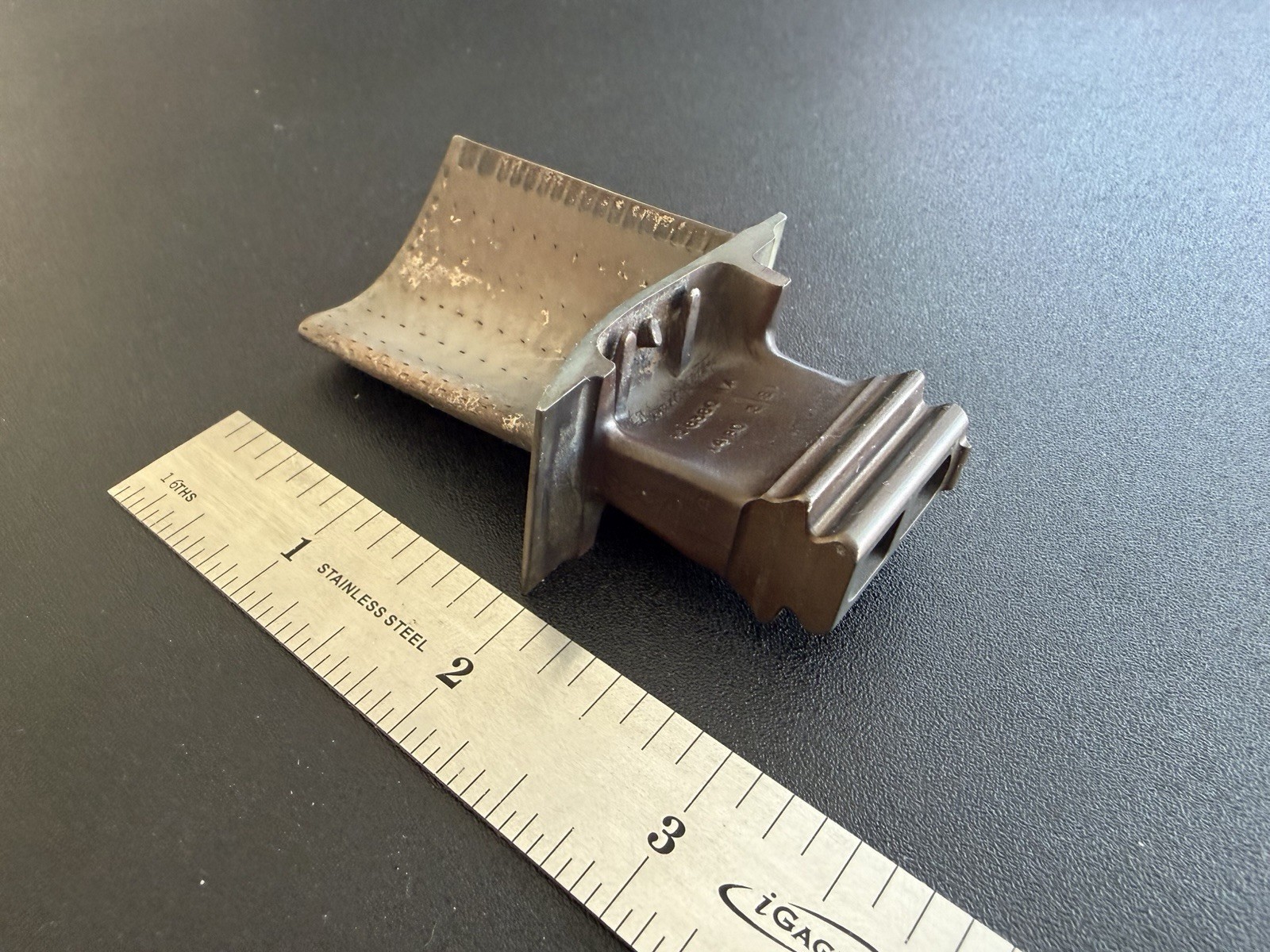 F-16 Viper Nickel Single Crystal Jet Turbine Engine Blade. USAF Hot Section