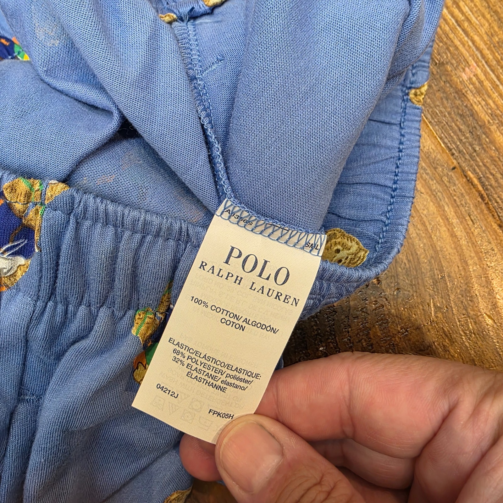 Polo Ralph Lauren Mens SMALL Polo Bear Sleepwear Sleep Shorts Blue