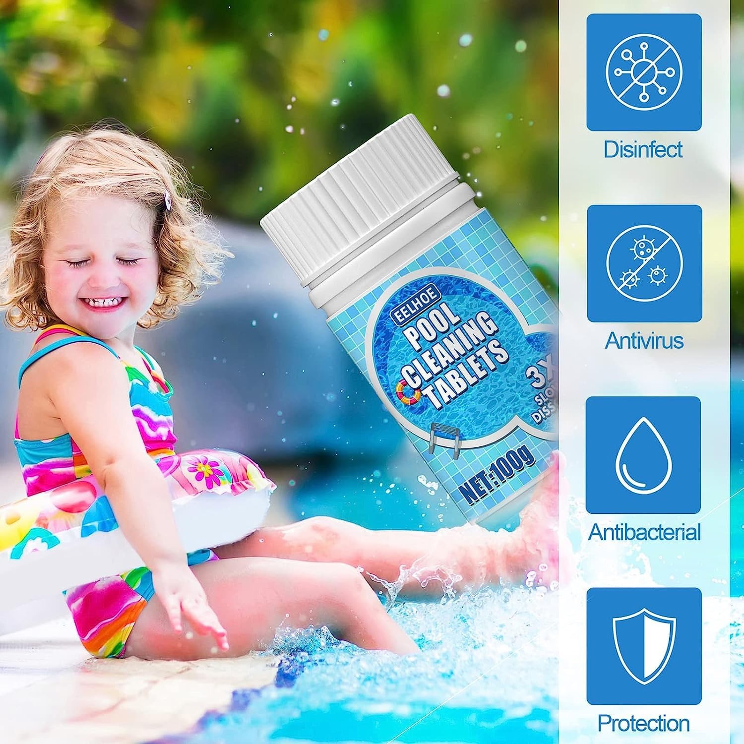 Multifunctional Instant Cleaning Pool Bath Pool Effervescent Tablets
