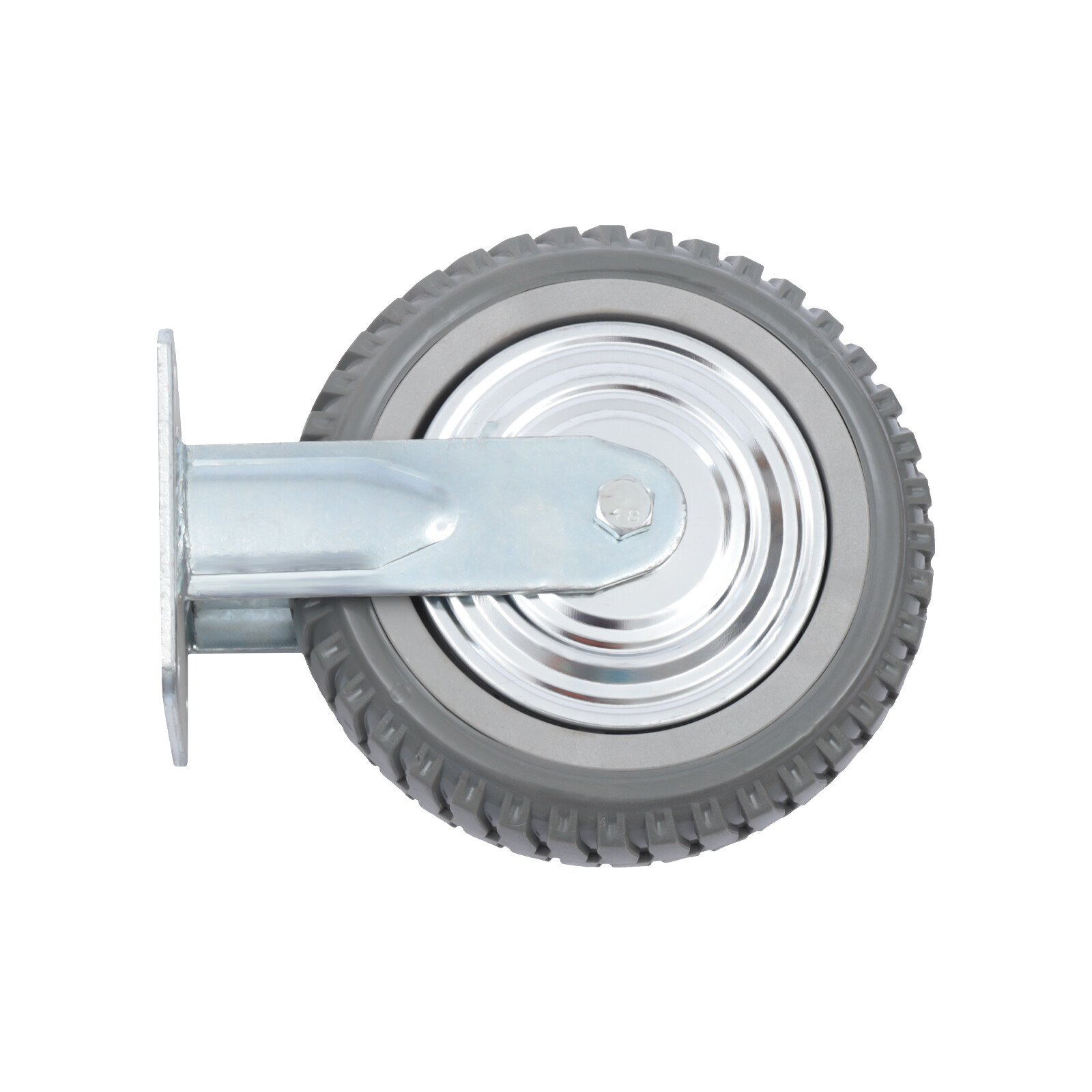 4PCs 8 inch Dustproof Handling Wheels Fixed+Brake Heavy Duty Solid Caster Wheels