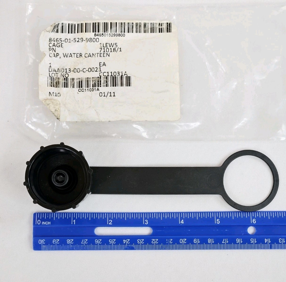 Water Canteen Cap Black 1 Quart/2 Quart NSN 8465-01-529-9800 US Military