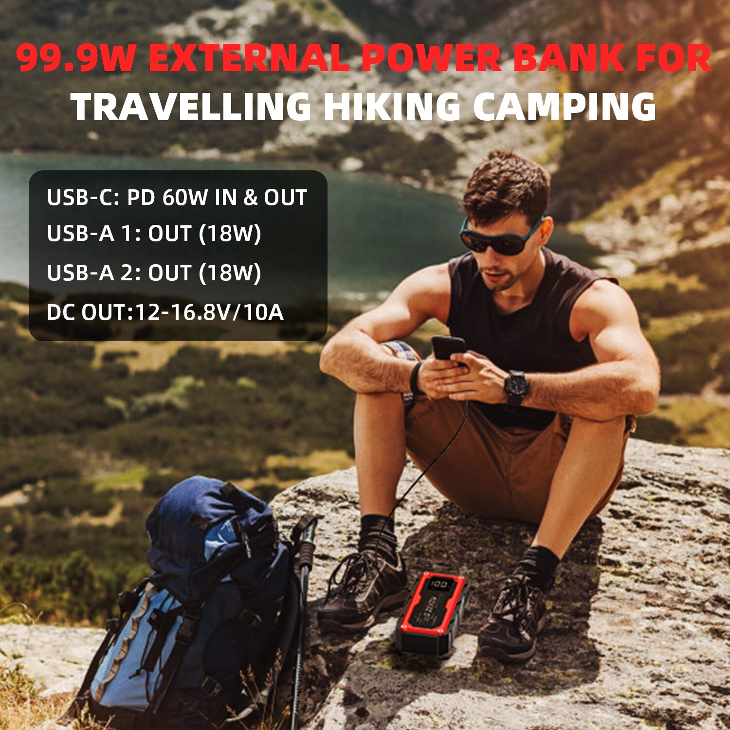 8000A Jump Starter Portable 12V Car Battery Booster Power Bank Pack Charger