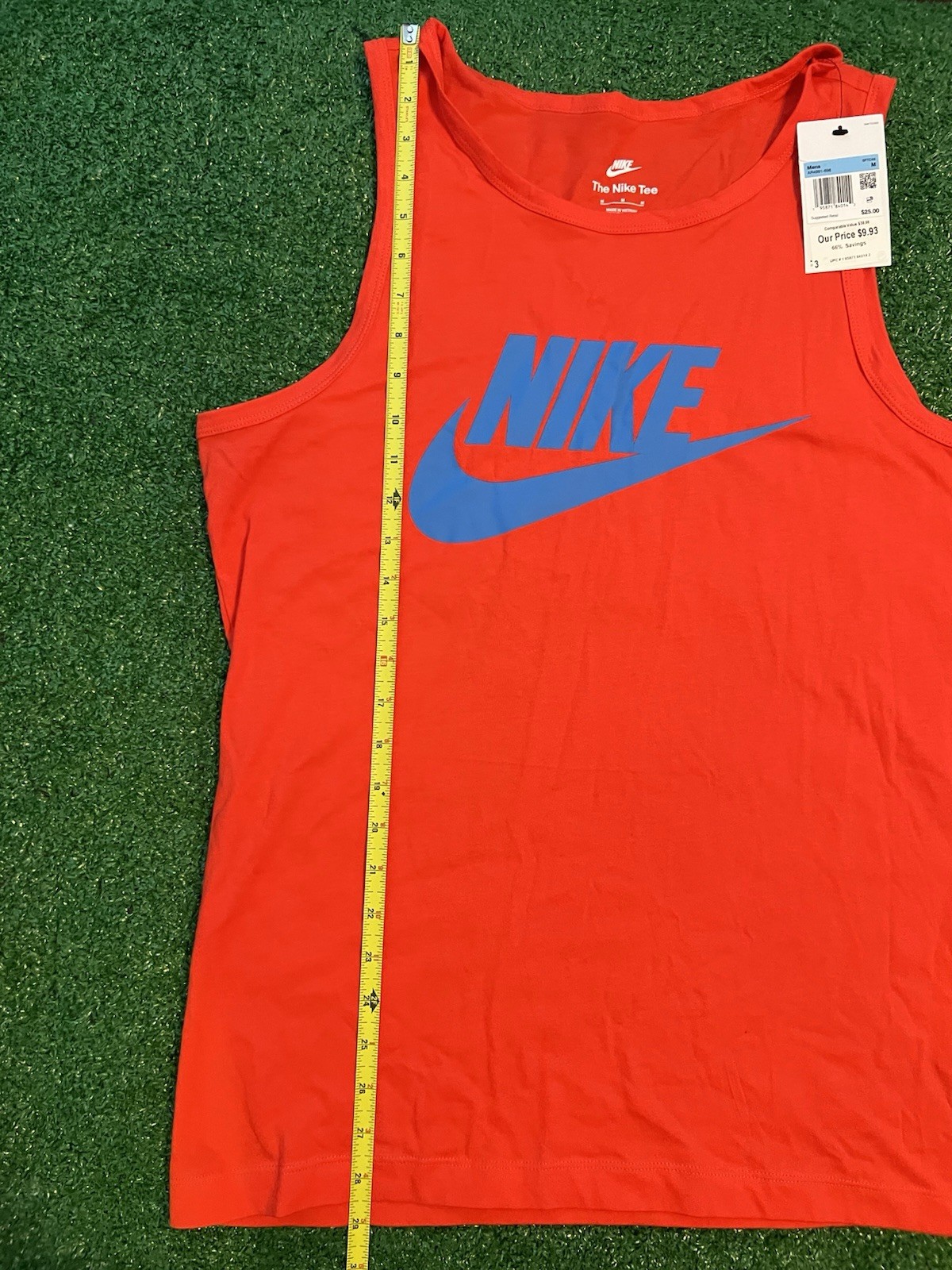 Nike Tank Top Mens M Light Crimson Swoosh Muscle Gym Running Workout Pullover