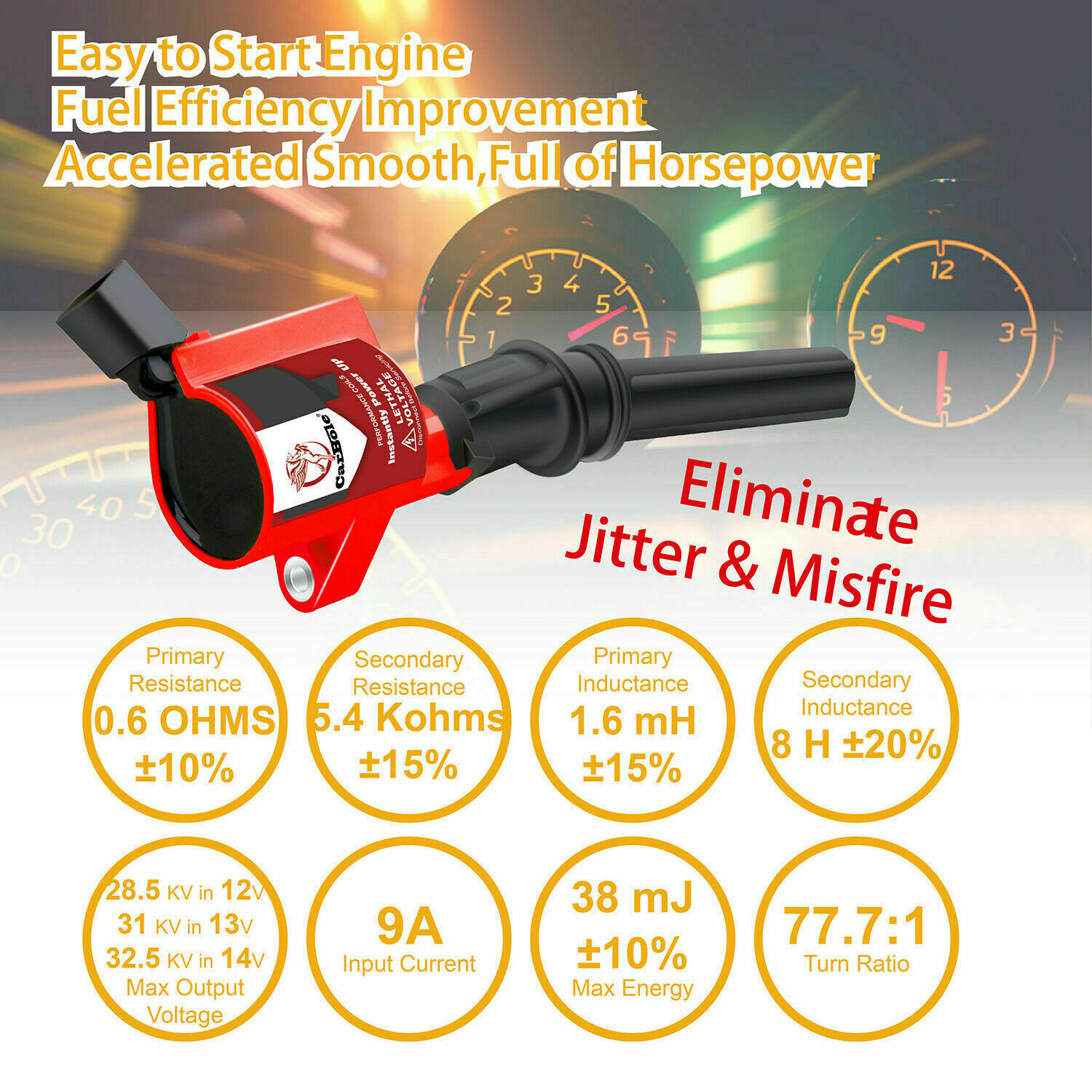 8 DG508 Ignition Coil Pack For Ford F150 Expedition 2000 2001 2002-2004 4.6/5.4L