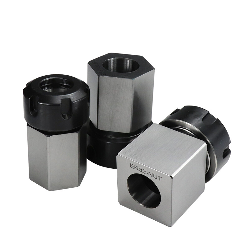 Square Hex Collet Block ER-25 ER-32 ER-40 Chuck Holder for CNC Lathe Engraving