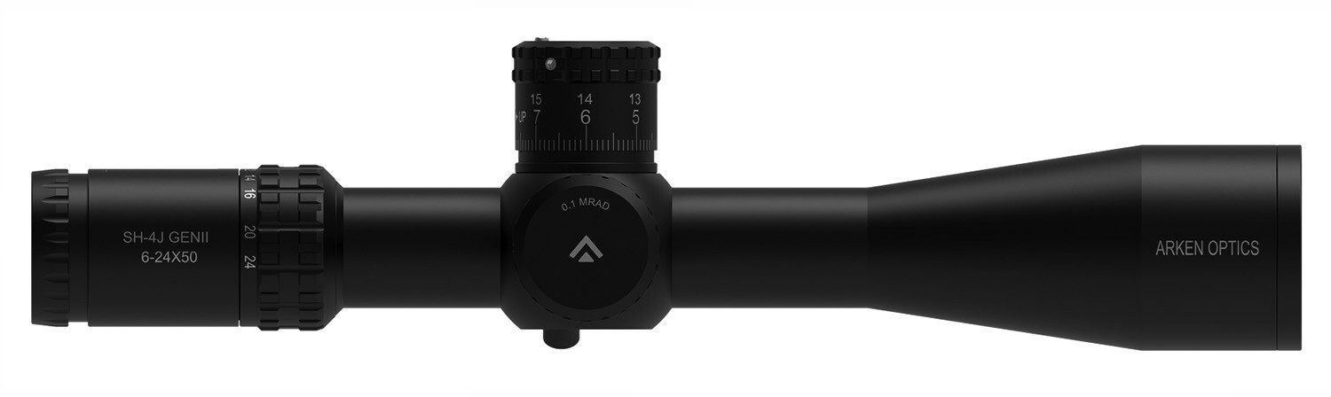 Arken Optics SH-4J GENII 6-24X50 FFP MIL VHR Reticle with Zero Stop - 34mm Tube