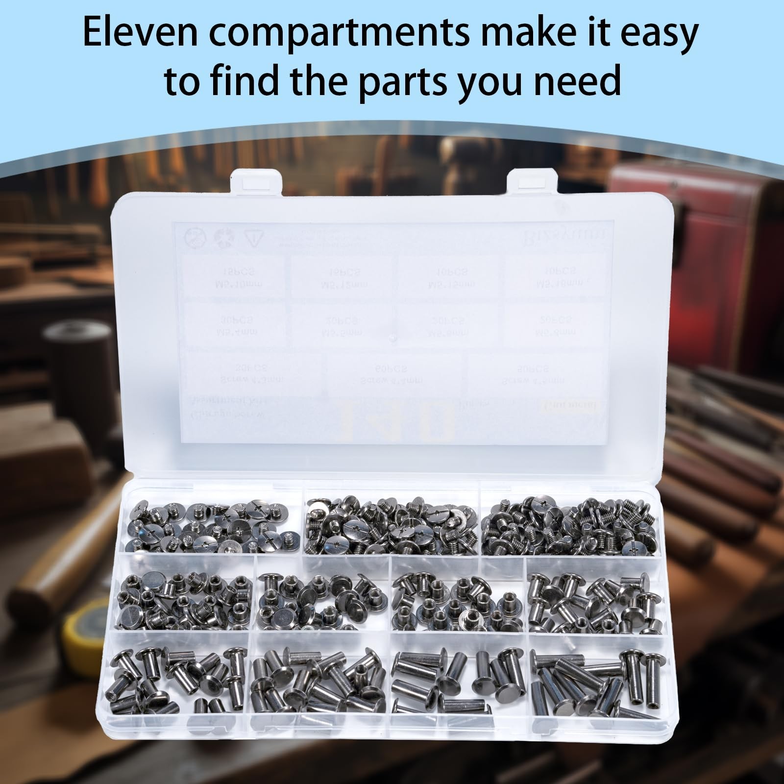 140 Sets Chicago Screws Kit M4 M5 Binding Rivets for Leather Belt Book DIY