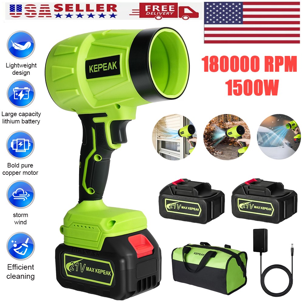 180000RPM Portable Turbo Fan Dust Cleaner Blower Leaf Blower Cordless Handheld