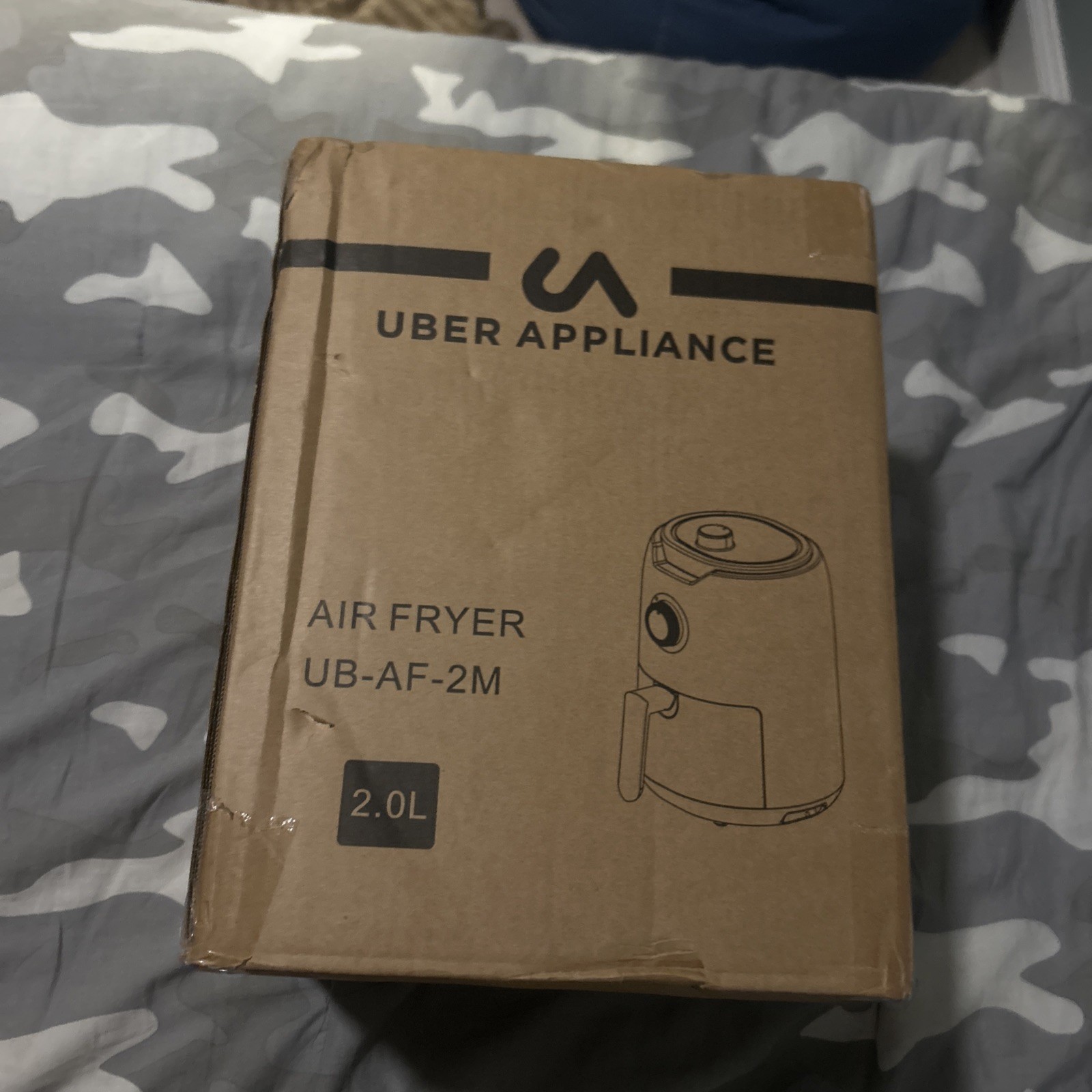 Uber Appliance Mini Air Fryer 2 Quart Black UB-AF-2M 2.0L Compact Personal Size