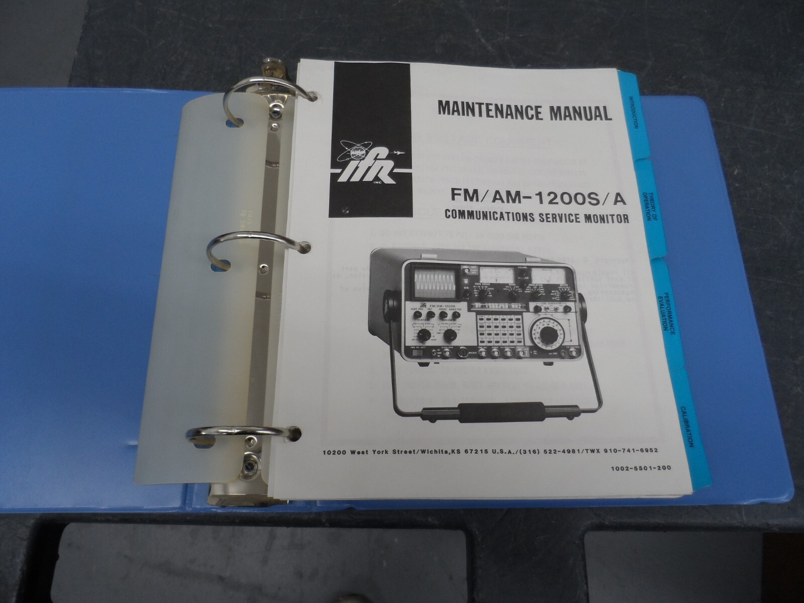 IFR FM/AM-1200S/A COMMUNICATIONS SERVICE MONITOR MAINTENANCE MANUAL