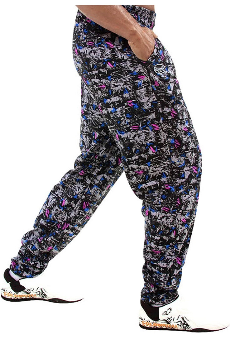 OTOMIX Bodybuilding Workout pants LIGHTNING - BLUE/RED/BLACK Baggy Oldschool Gym