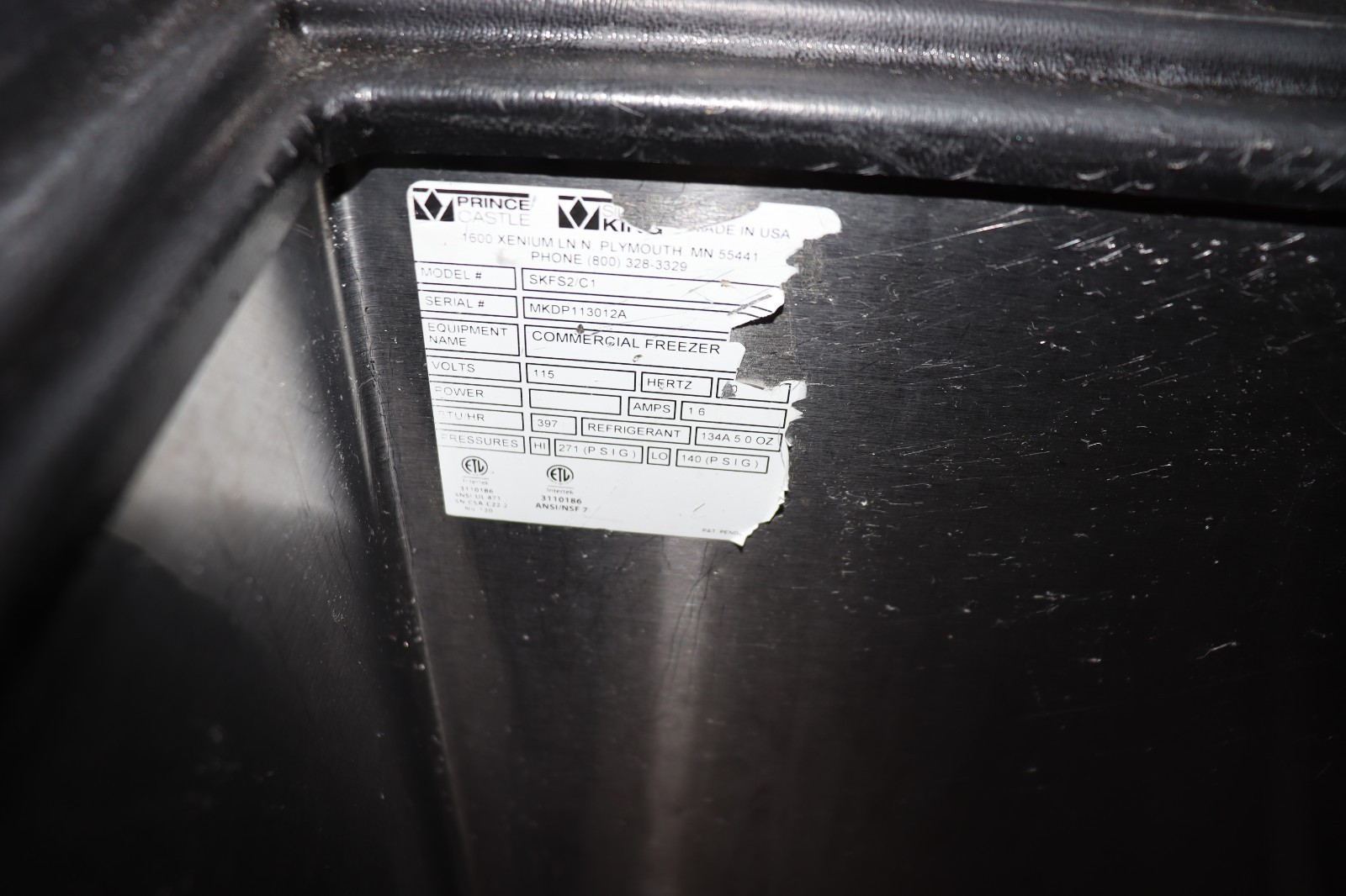 Used Silver King Commercial Freezer, Rolling, Flip Top, SKFS2/C1