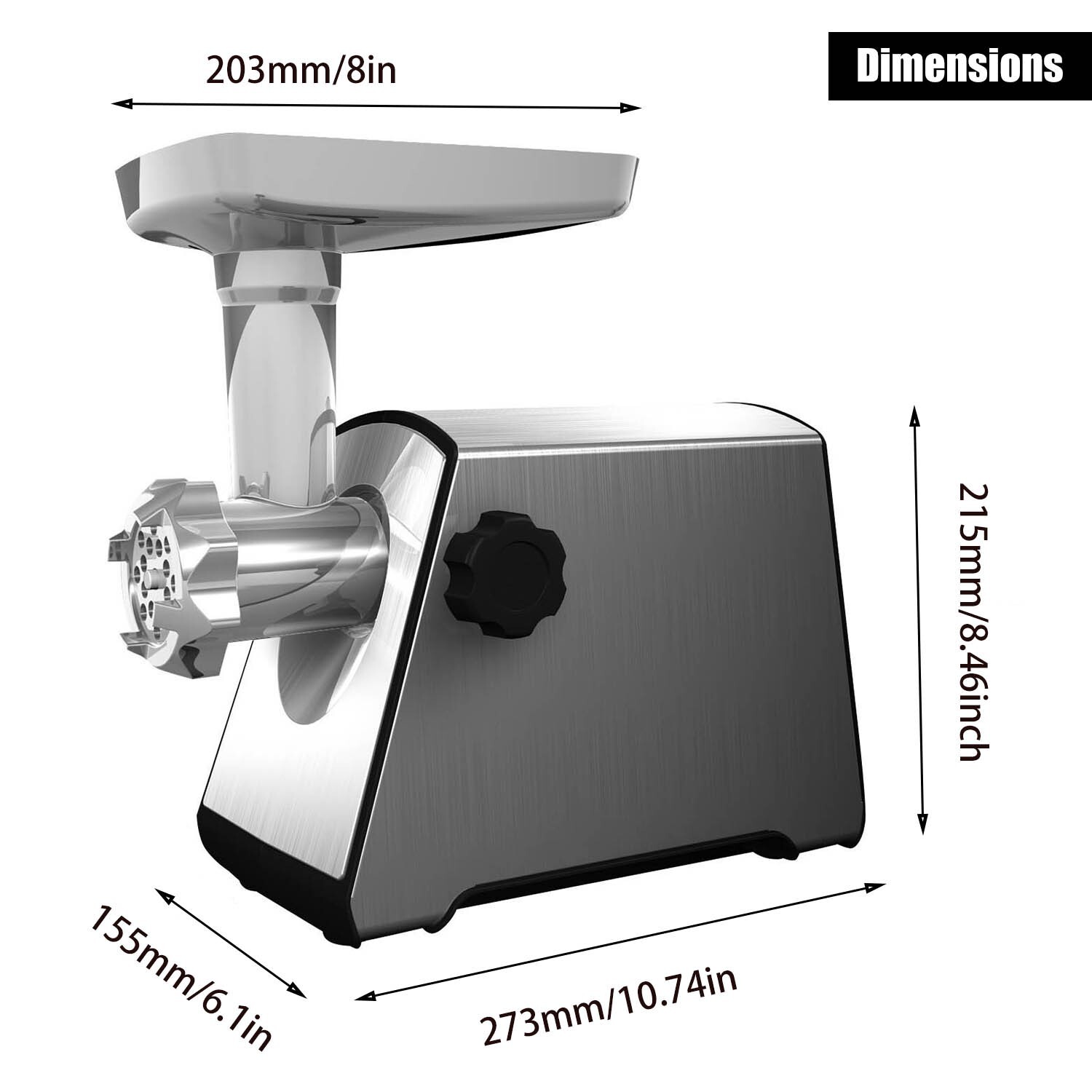 2800W Heavy Duty Commercial Electric Meat Grinder Sausage Maker Mincer Stuffer