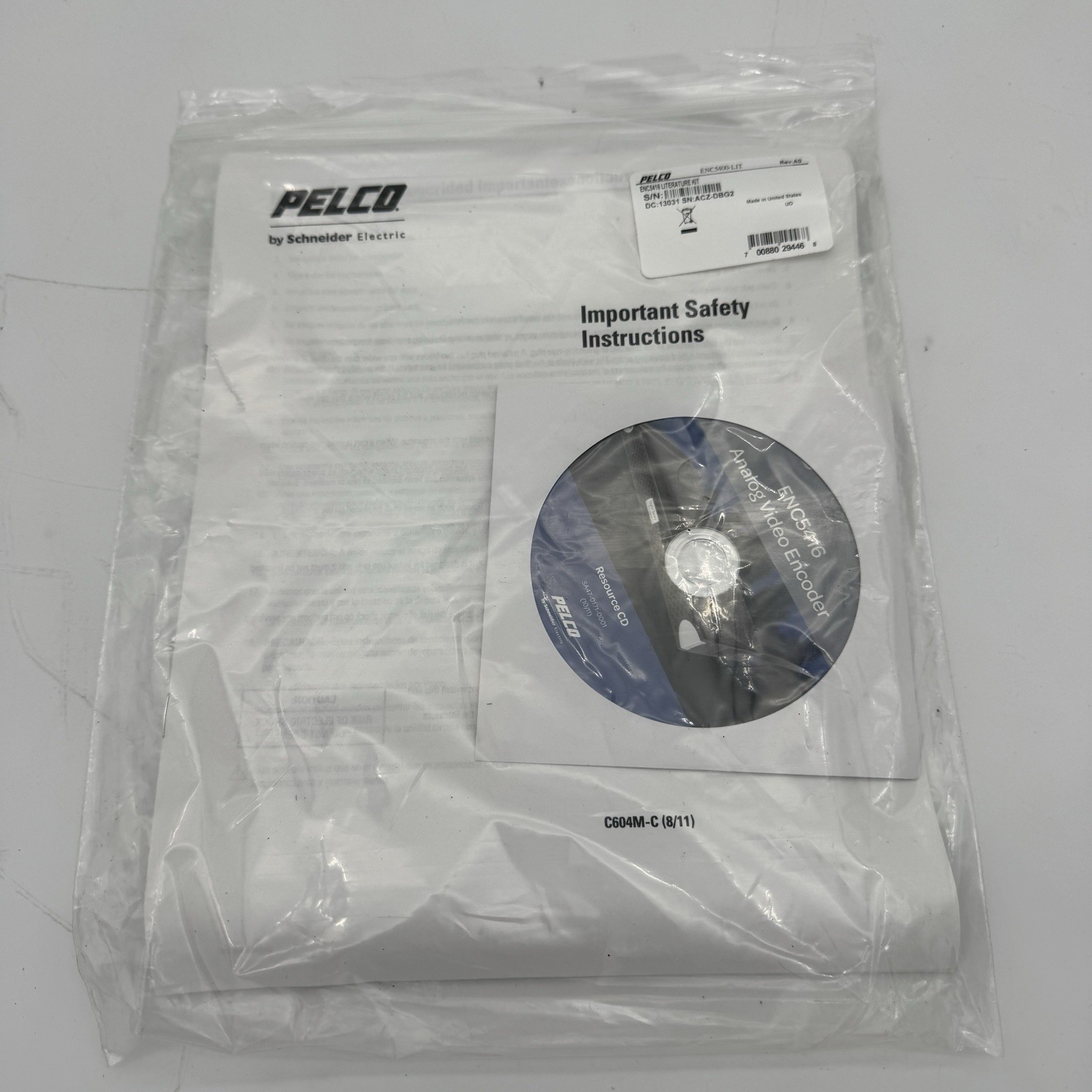 Pelco ENC5416-US 16 Channel H.264 Direct-Attach Encoder US