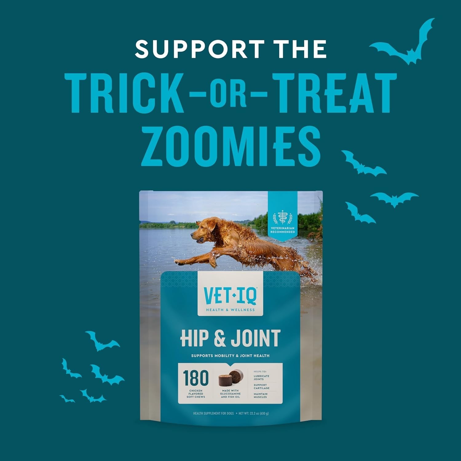 VETIQ Glucosamine MSM Hip & Joint Soft Dog Chews Chicken Flavored (180 ct.)