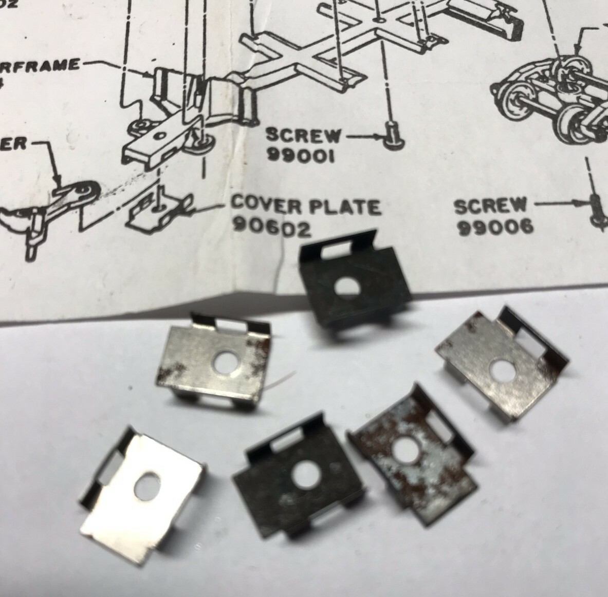 Athearn / A-Line HO 6 Pack of Metal Coupler Cover Plates Part ATH90602 or 11005 