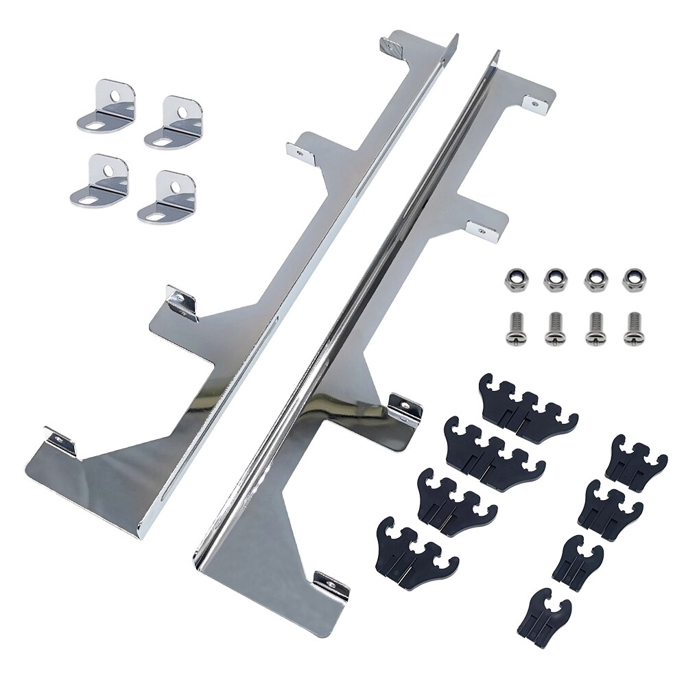 Chrome Spark Plug Wire Divider Linear Separators Looms 7~9mm Fits V8 Valve Cover