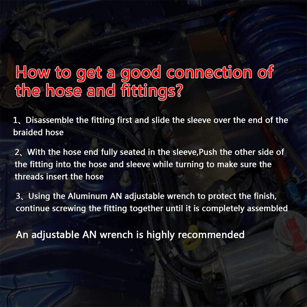 4AN/6AN/8AN/10AN/12AN Stainless Steel Braided CPE Fuel/Oil/Gas Hose Line Silver