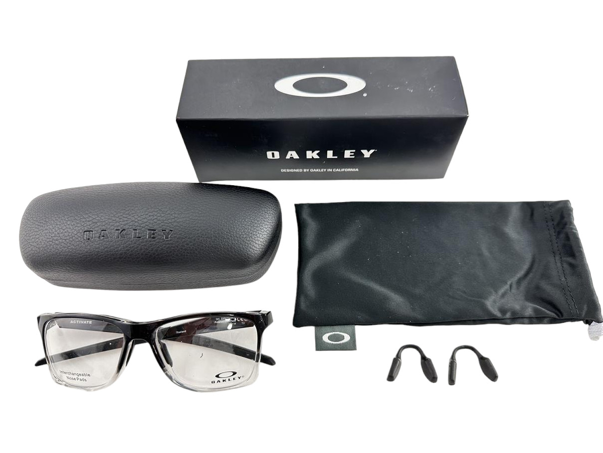 Oakley NEW Activate Polished Black Fade $205 Fashion Frames 55-16-141 Eyeglasses