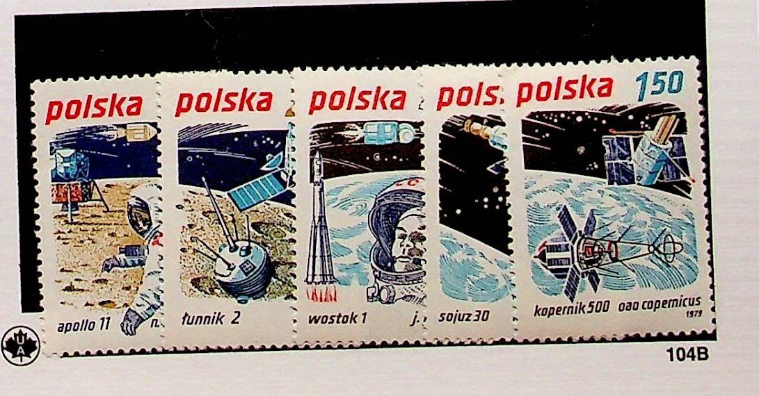 POLAND Sc 2365-9 NH ISSUE OF 1979 - SPACE - (CM26)