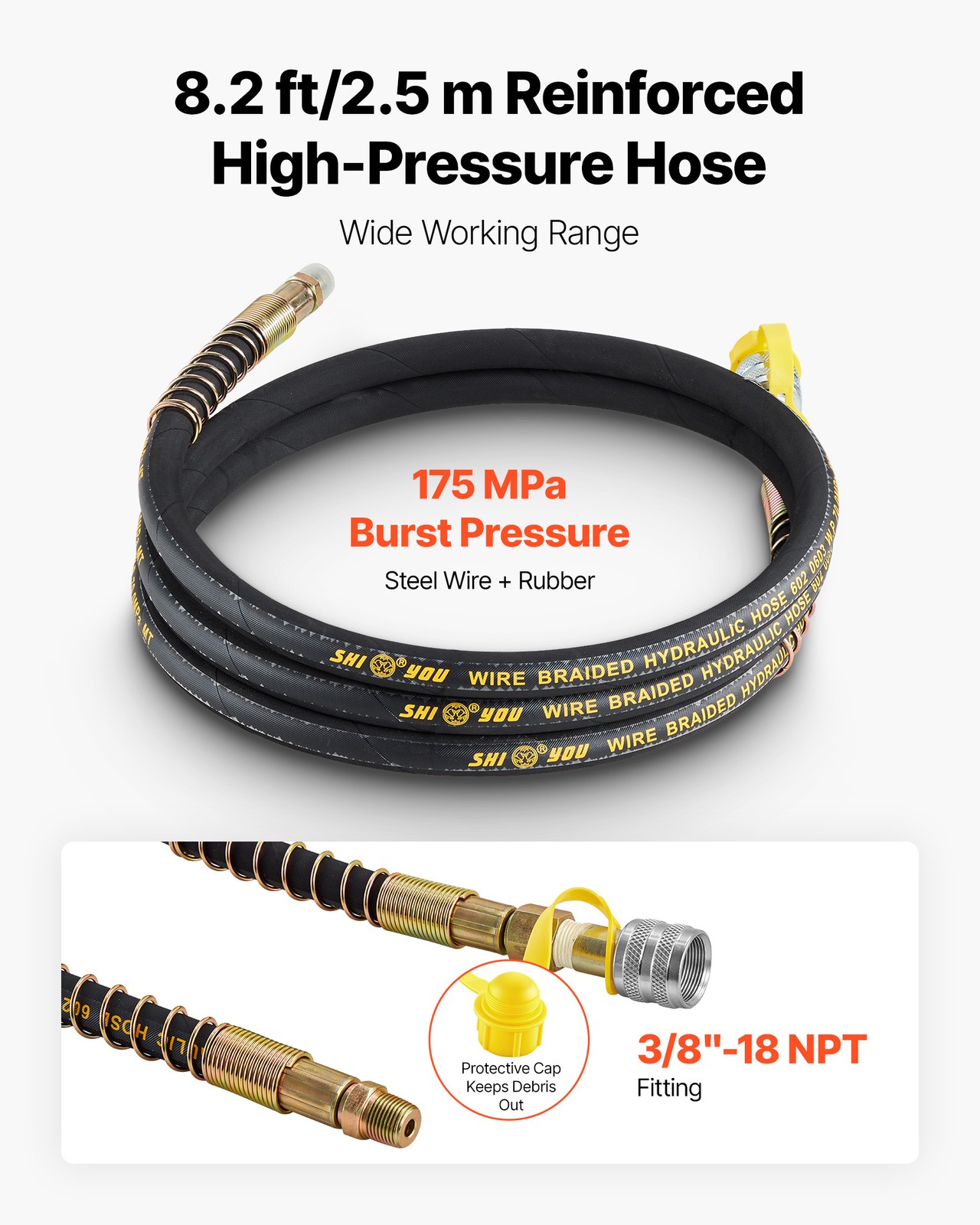 VEVOR Electric Hydraulic Pump 750W 10000 PSI Double Acting Hydraulic Power Unit