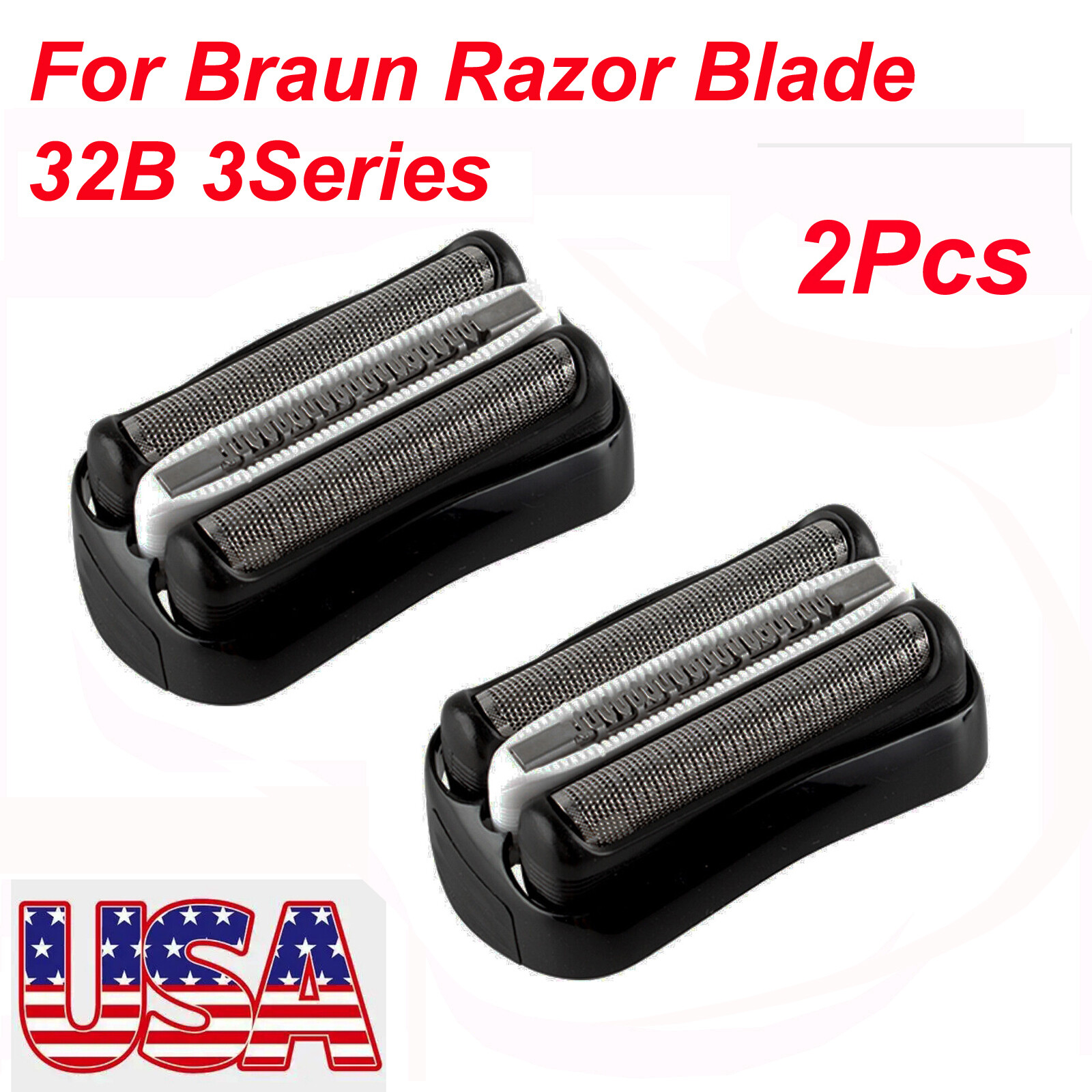 2X Replacement Shaver Foil Head Part Cutter For Braun Razor Blade 32B Series3 US