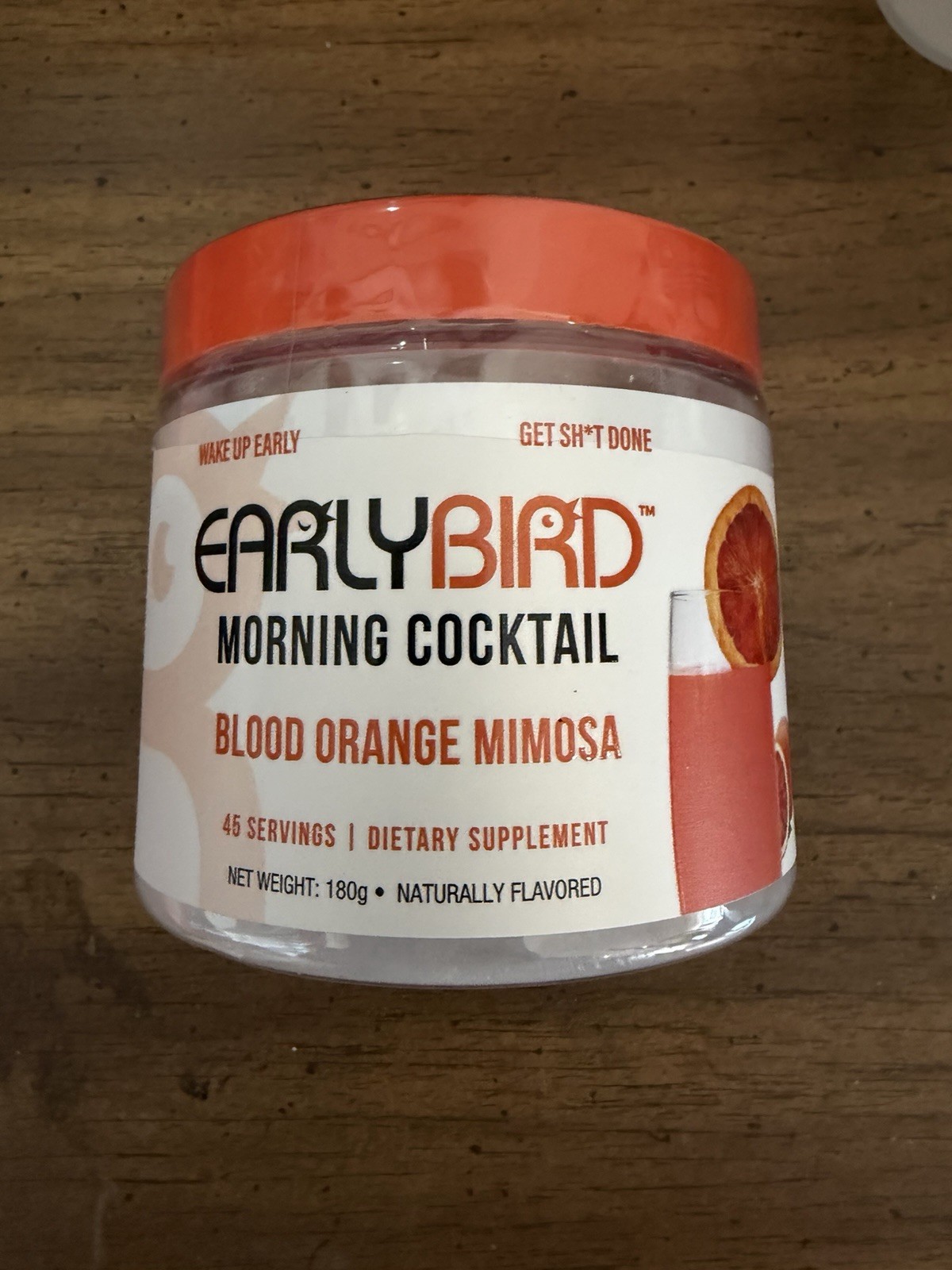 EarlyBird Morning Cocktail Blood Orange 45 Servings Exp 10/2027 (With Shaker!)