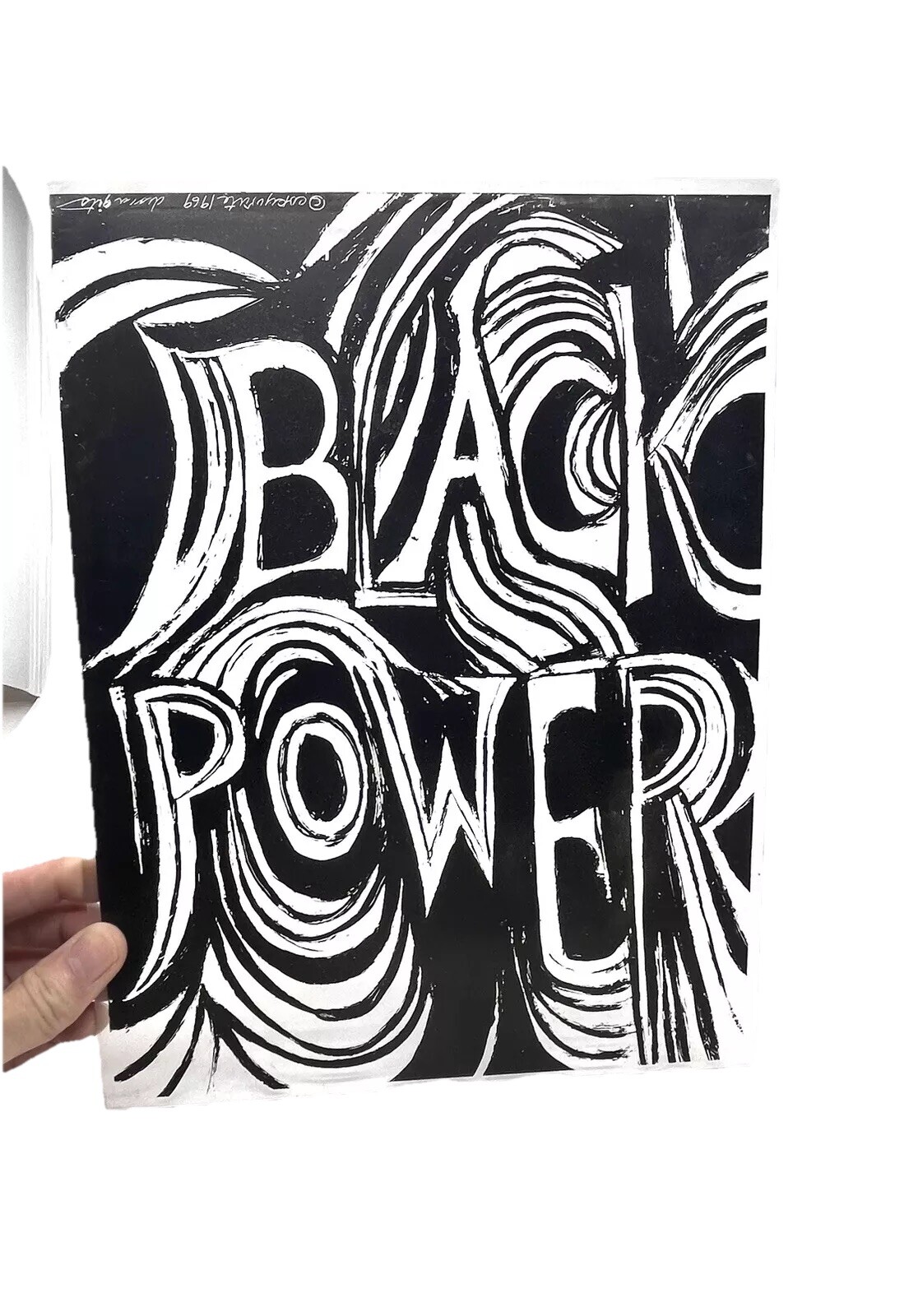 RARE 1969 BLACK POWER-Civil Rights-HISTORICAL -Early BLM-Vtg SIGNED POSTER/Sign