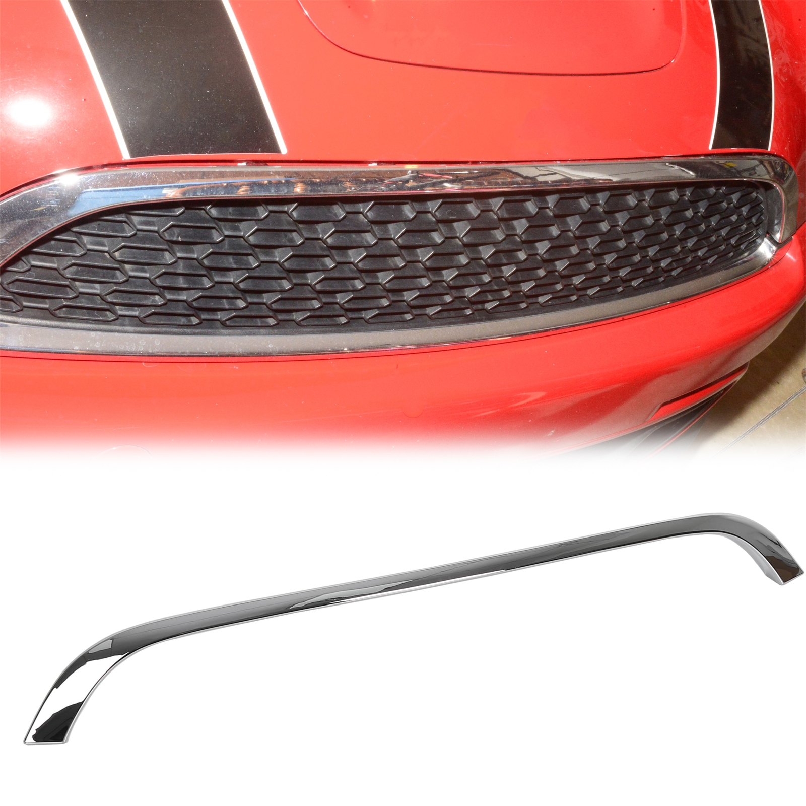 NEW For Mini Cooper 2007-15 ABS Molding Chrome Hood Molding Trim MC1235100 Grill