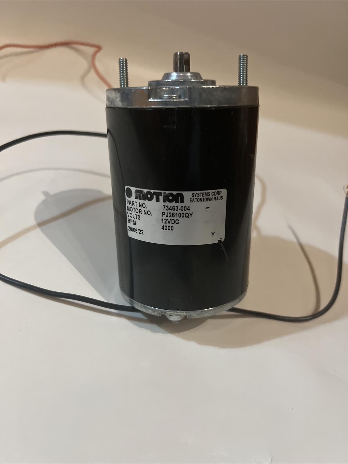 Motion Systems 12VDC 4000 RPM Linear Actuator Motor 73463-004 PJ26100QY, 06/2022