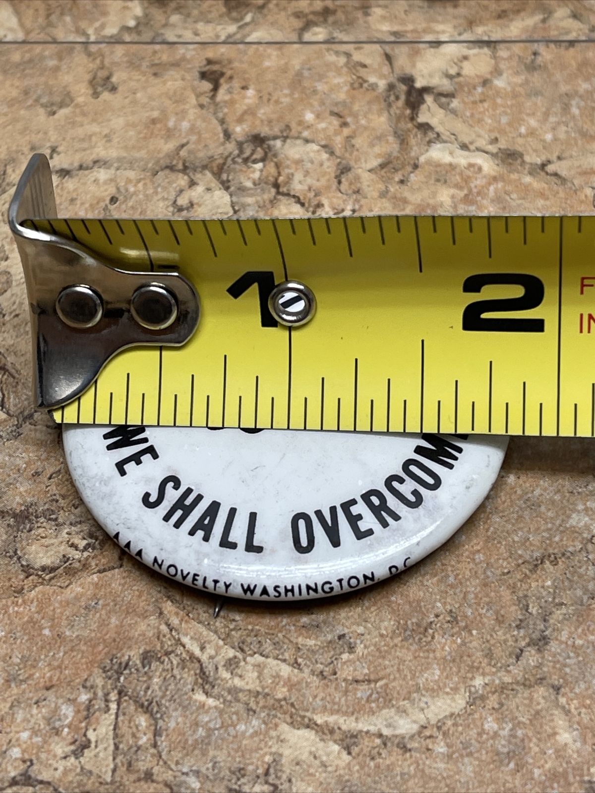 Vintage 1960s Civil Rights Pinback Button United We Shall Overcome JD Equality