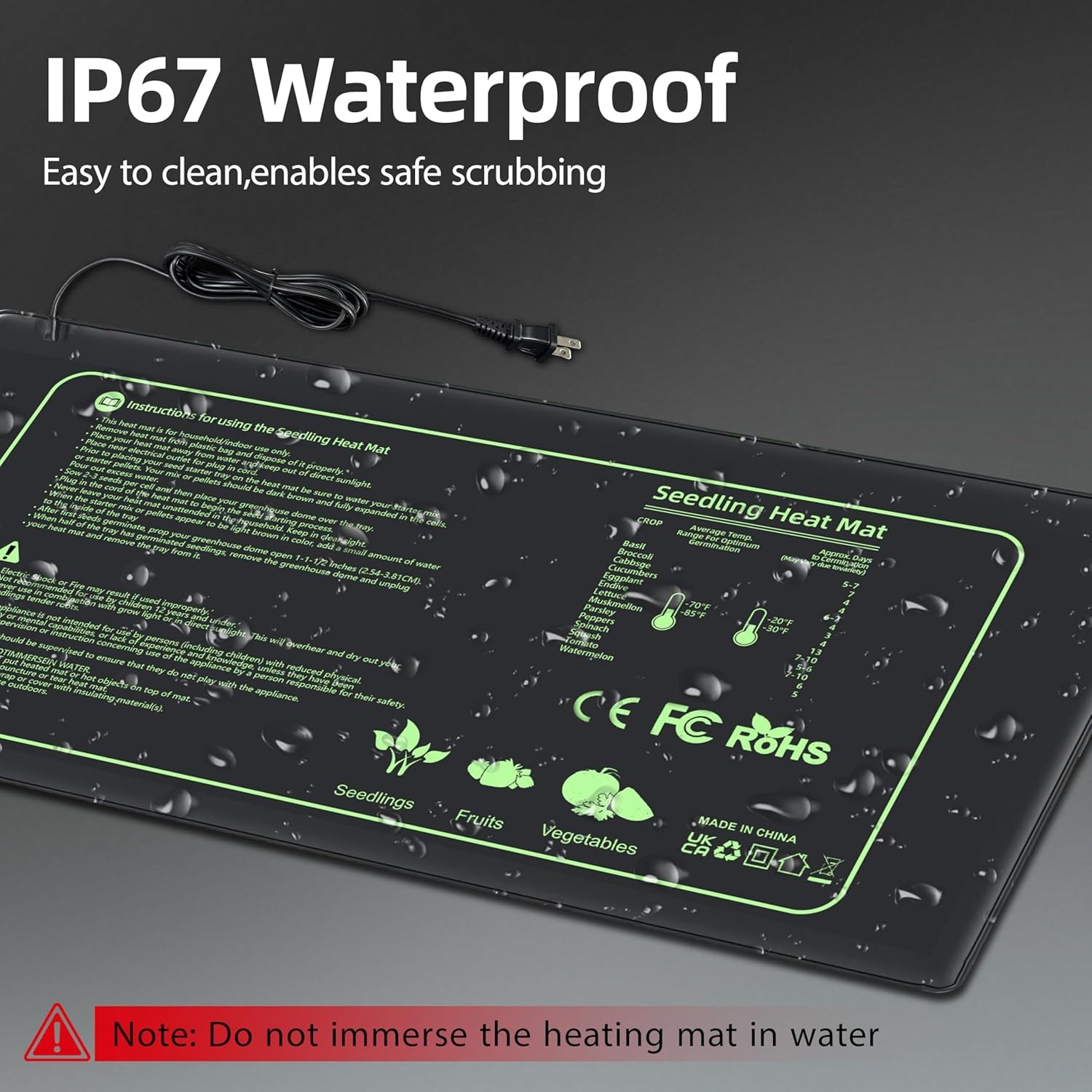 Seedling Heat Mat 2 Pack Heat Mats for Seed Starting Plants Indoor Growing...