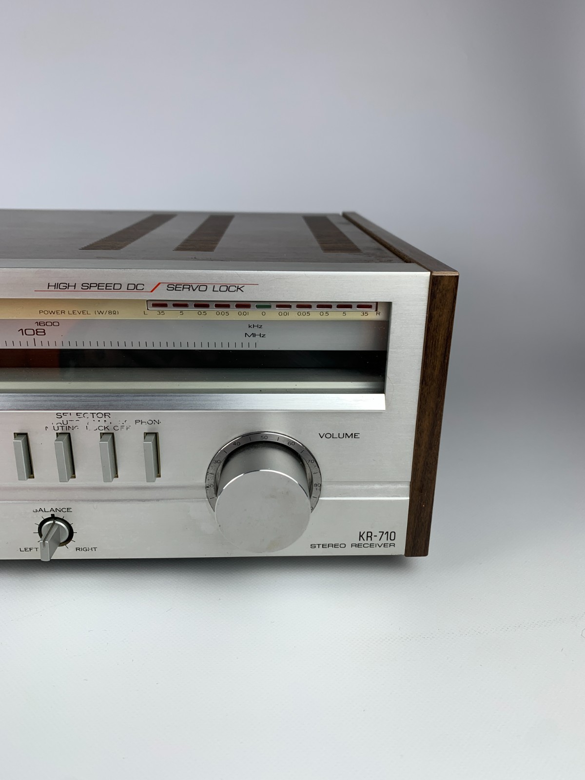 VTG Kenwood KR-710 Stereo Receiver Japan High Speed DC Servo Silver WORKS READ