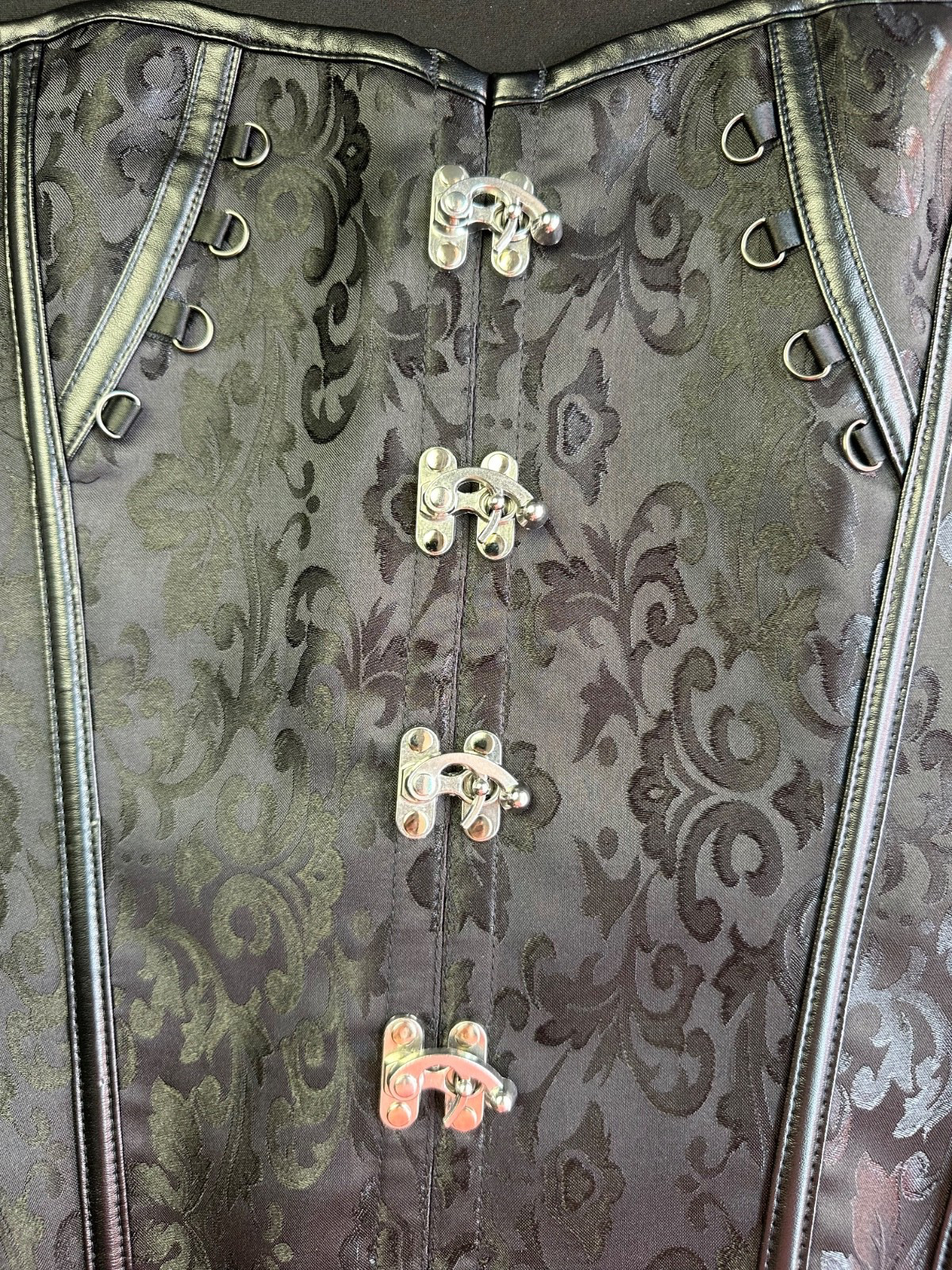 Black Lace Corset Top XXL LaceUp Whimsigoth Renaissance Vamp Witchy Bustier Goth