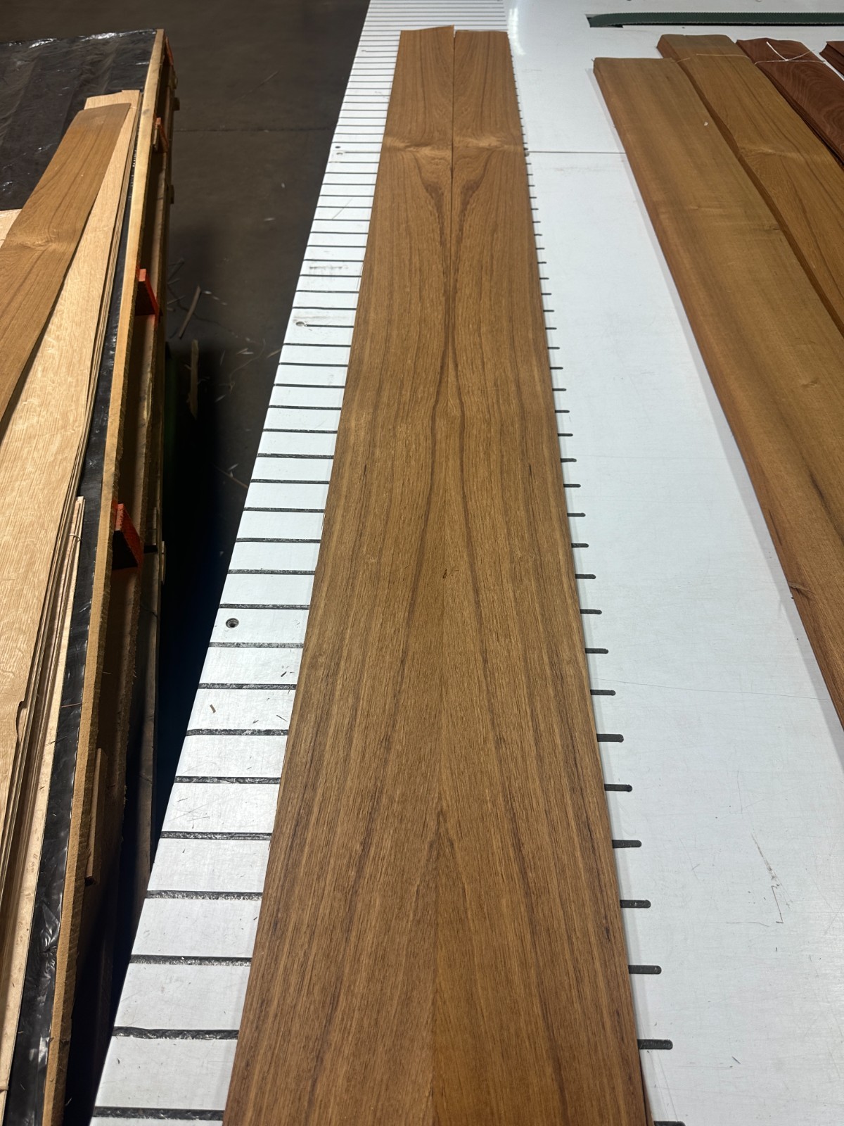 Teak Raw Wood Veneer 2 sheets 97" x 5.5'' 917Q