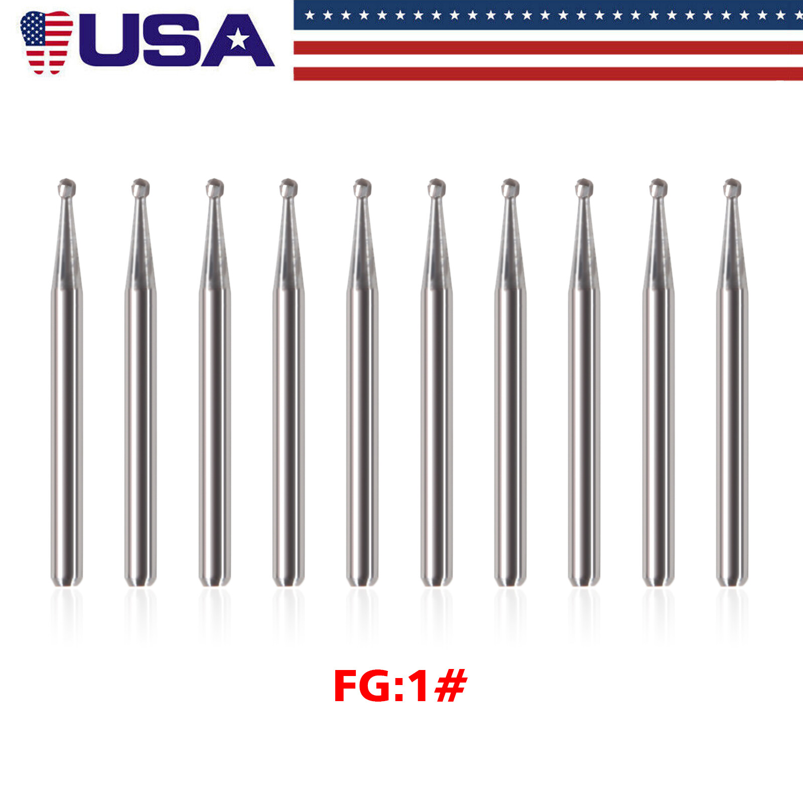 Dental FG Burs High Speed Handpiece Round Tungsten Carbide Tungsten Steel