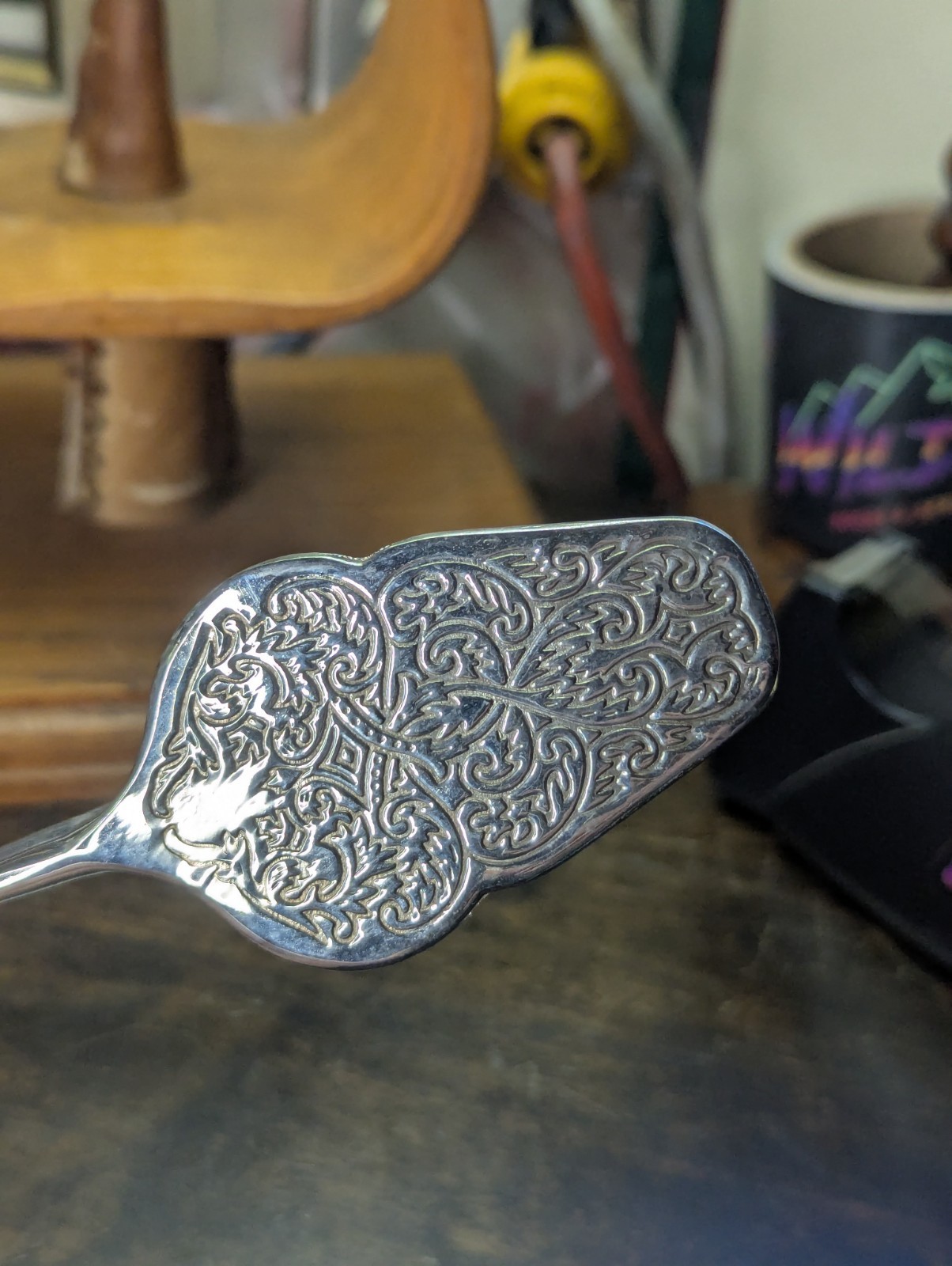 Silverplate Zinc Alloy Salad Tongs Vintage Ornate Dessert Service SEPARATED 8.5"