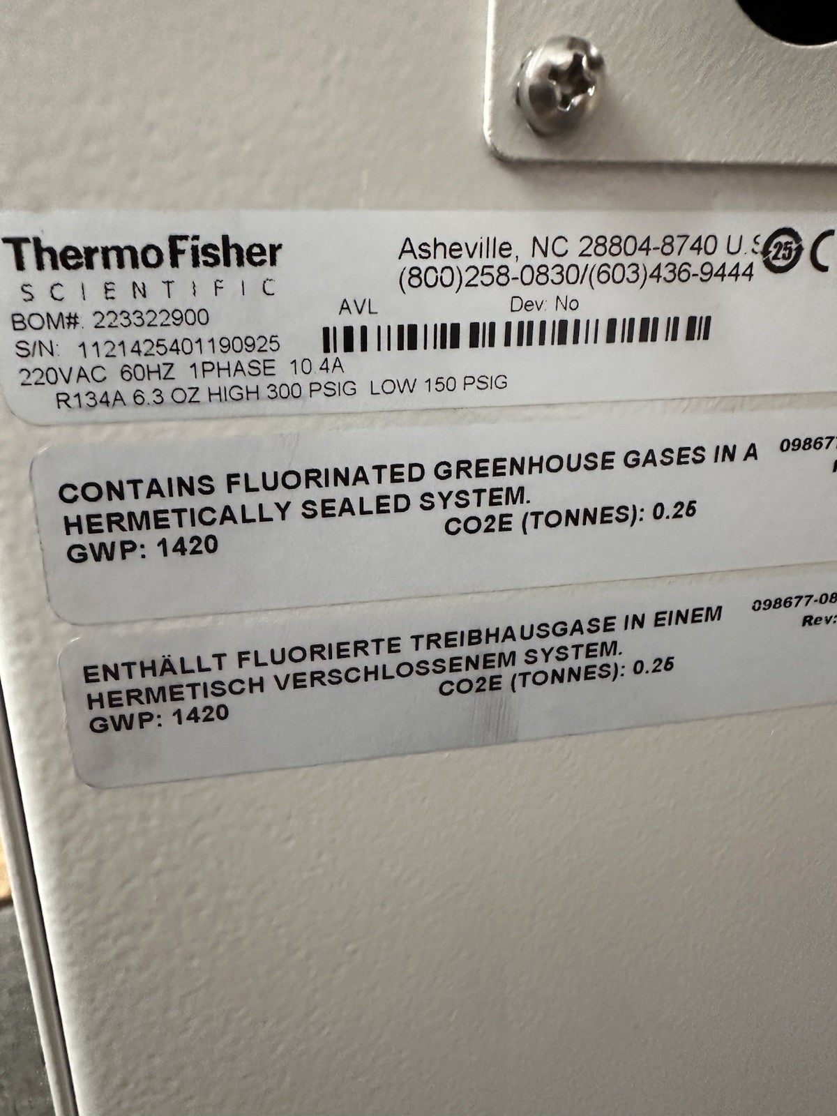 Thermo Fisher Accel 500 LC Recirculating Chiller ONLY 1 Hour Runtime