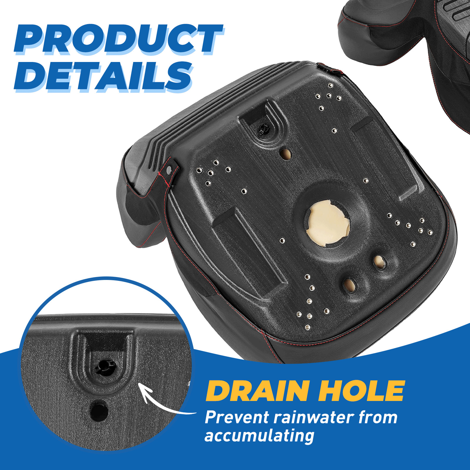 For Yamaha Rhino 450 660 700 Black Sewn Bucket Seats #5UG-F4710-00-00 (2 Seats)