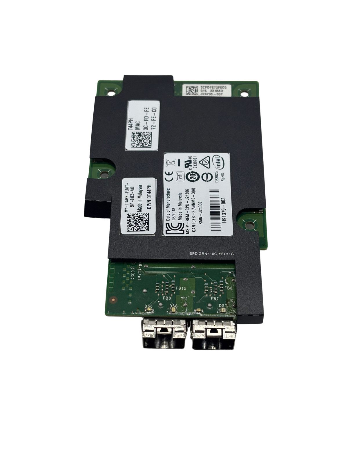 Dell T44PH Intel X710-DA2 Dual Port 10GbE SFP+ OCP 2.0 Mezzanine Card