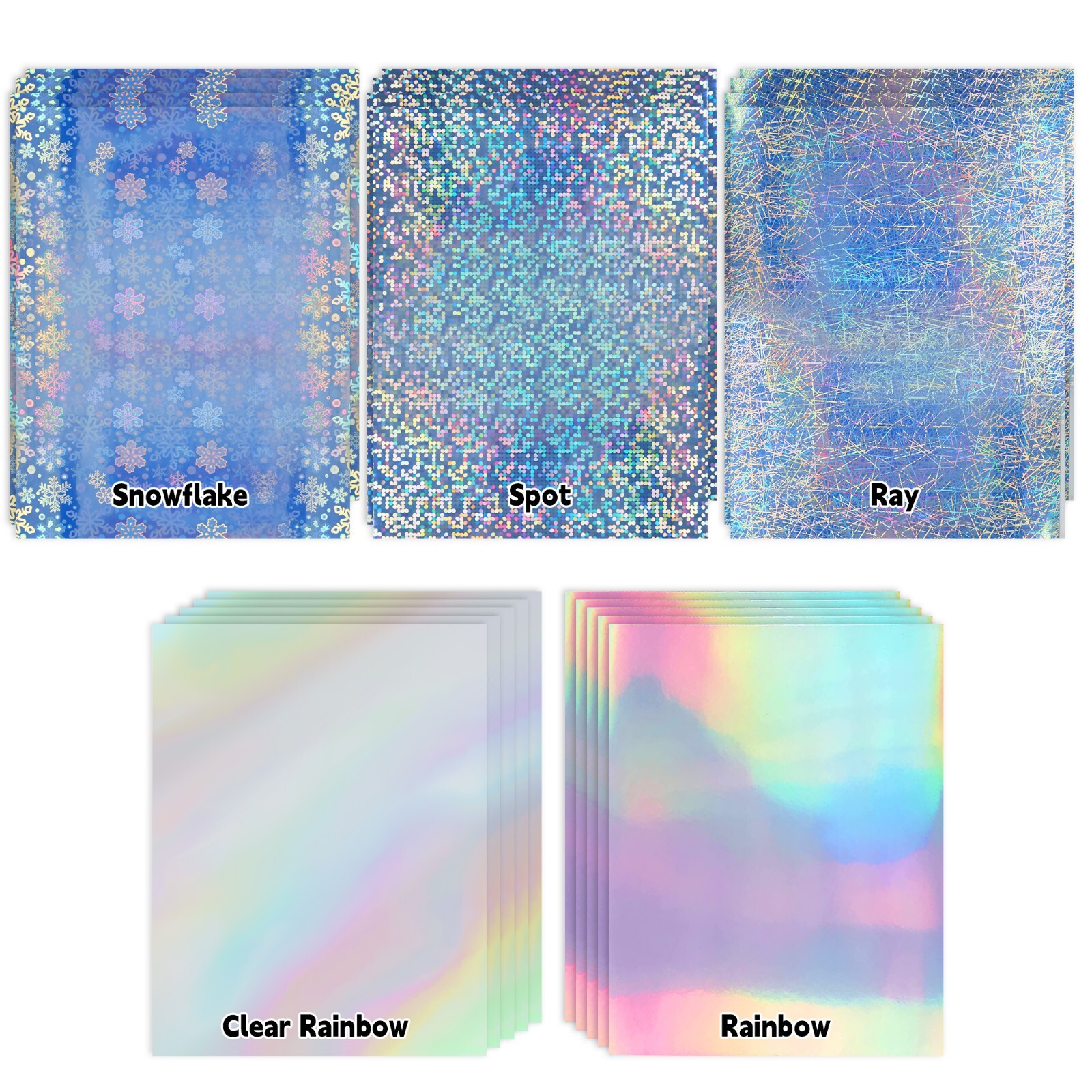 Lot Variety Patterns - Koala Holographic Vinyl Sticker Paper for Inkjet Laser