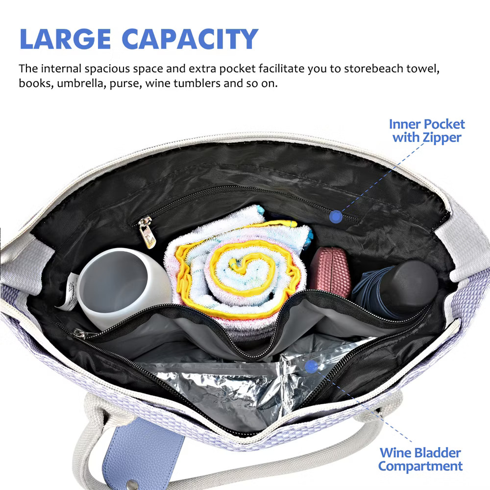 Tirrinia Wine Tote Bag with Hidden Dispenser, Insulated Large Wine