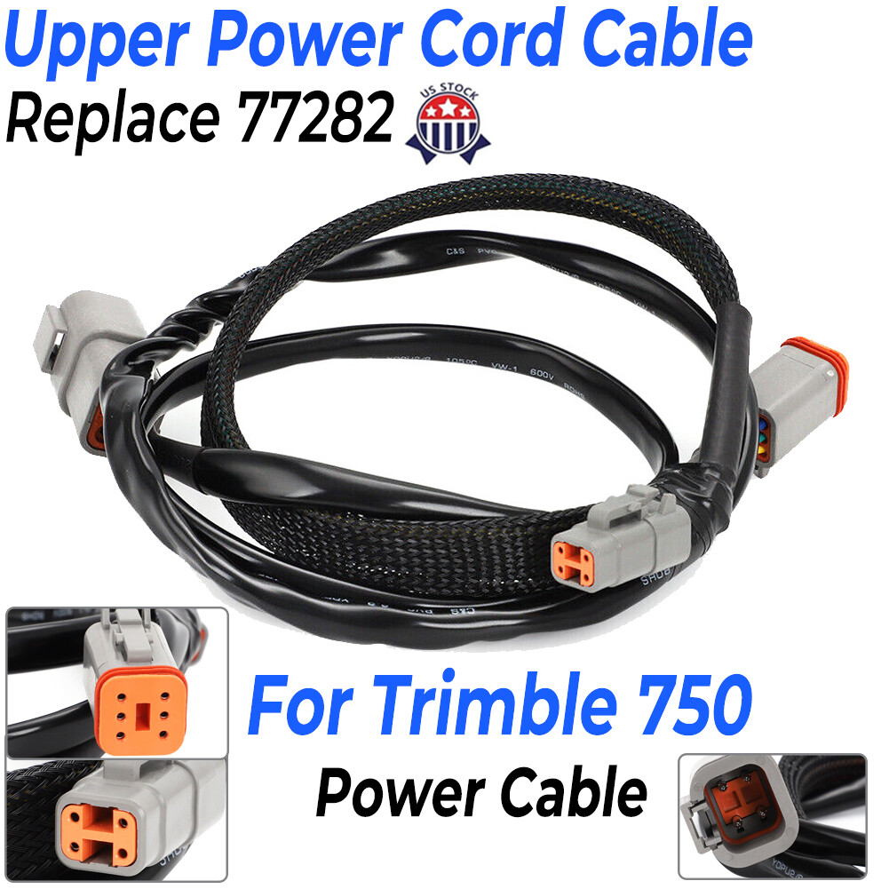 For Trimble 750 Direct Replacement #77282 Upper Power Cord Cable with CAN Port
