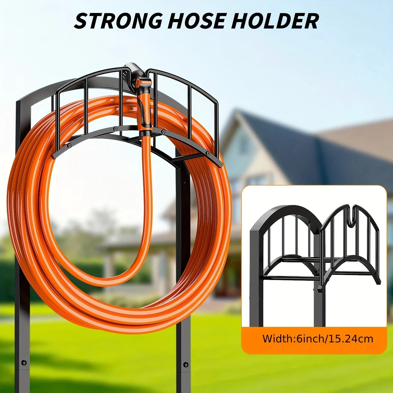 Garden Hose Holder - Upgraded Water Hose Holder Holds 151-feet Hose, Heavy Duty