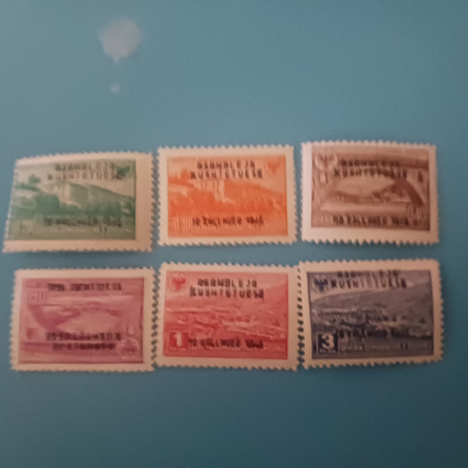 Albania 1946 Sc#367-372 MNHOG  FINE