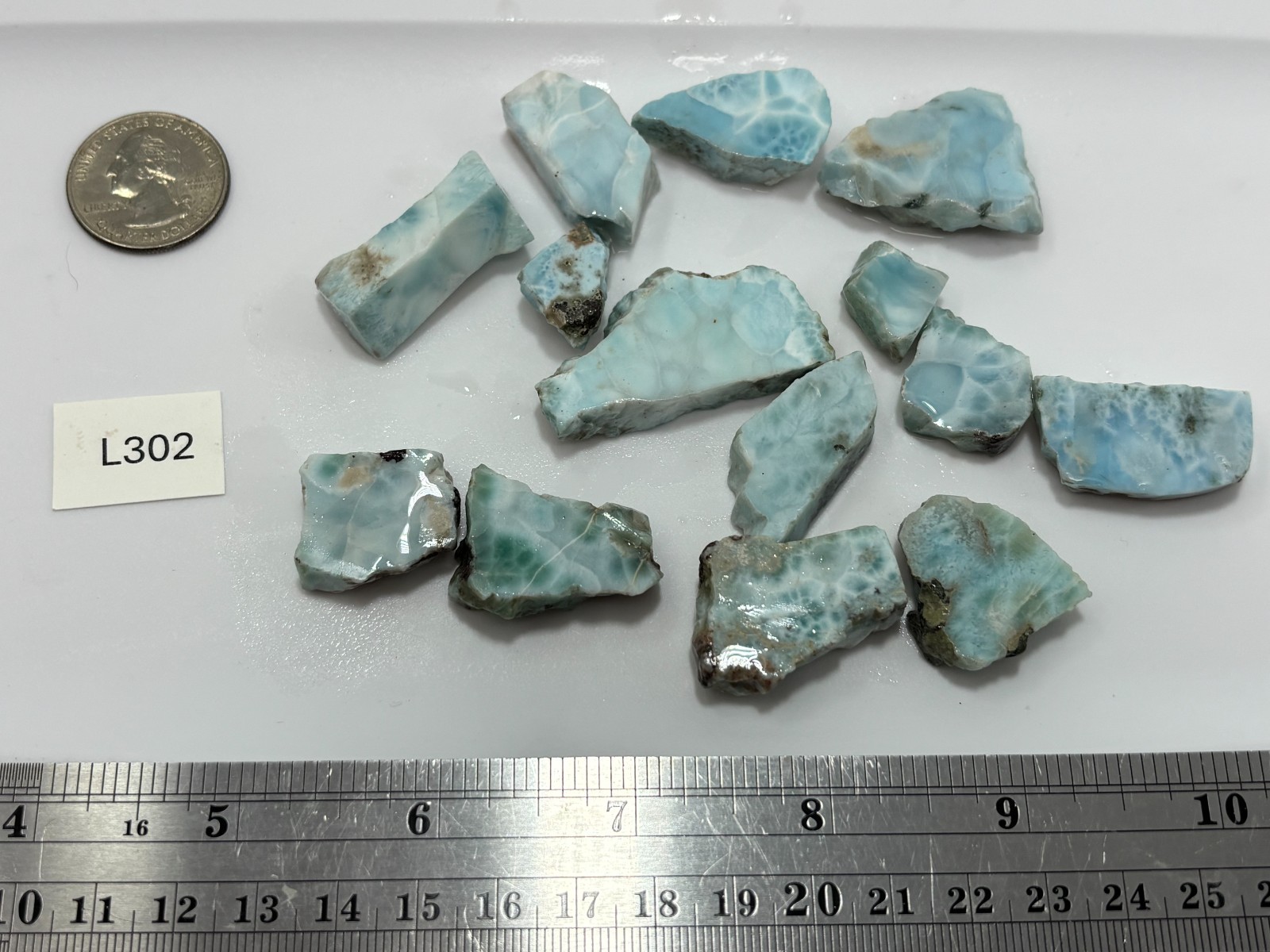 Larimar slabs Lapidary Carving Cabbing Lapidary Combo Ship Avail