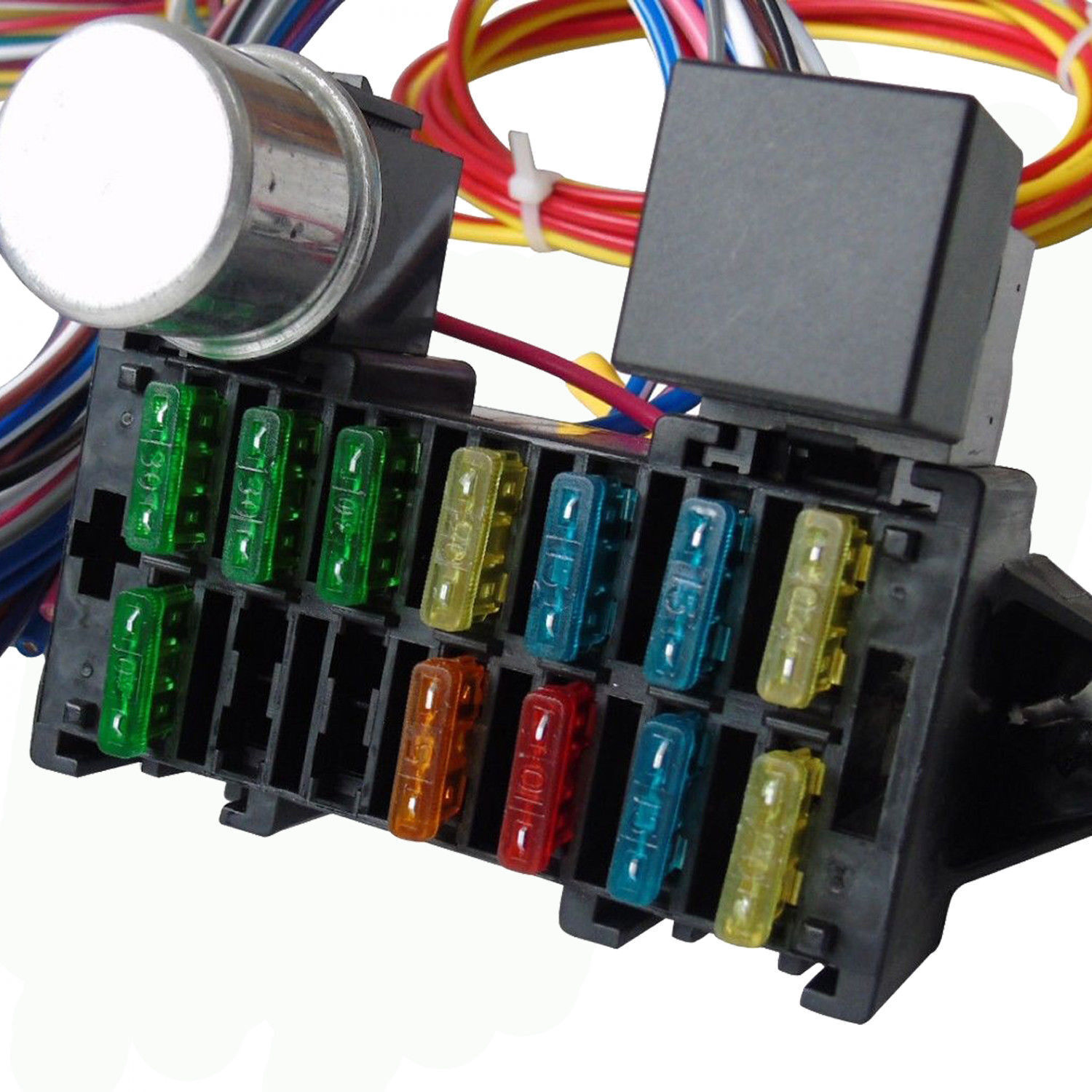 New 12 Circuit Universal Wiring Harness Muscle Car Hot Rod Street Rod XL Wires