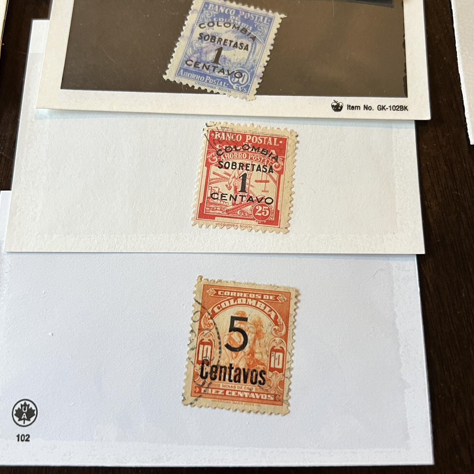 COLOMBIA OVERPRINT LOT USED STAMPS IN GLASSINES REVERSION SOBRESATA REVENUES #6