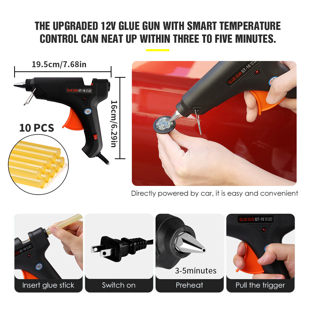 118-PC Paintless Dent Repair Kit - Car Body Dent & Hail Damage Removal Tools Set