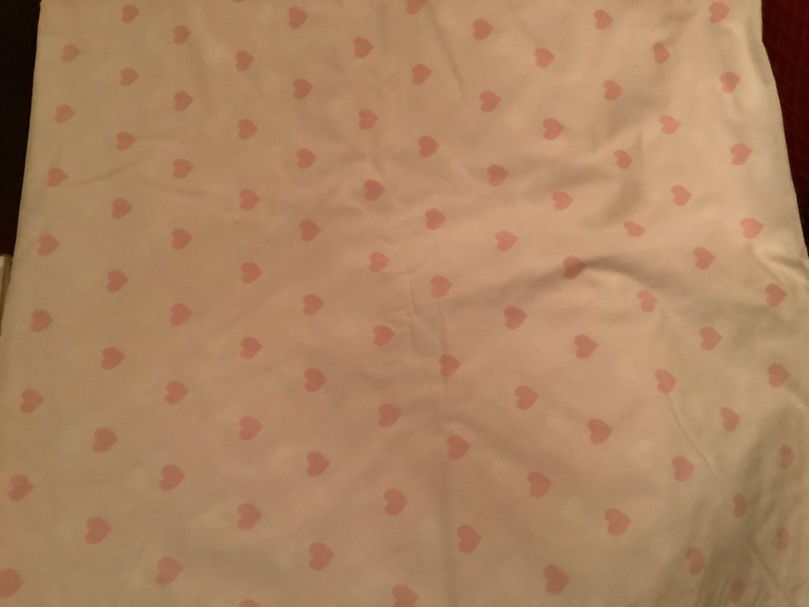 Pottery Barn Full/Queen Pink Hearts Duvet Cover with 2 Shams